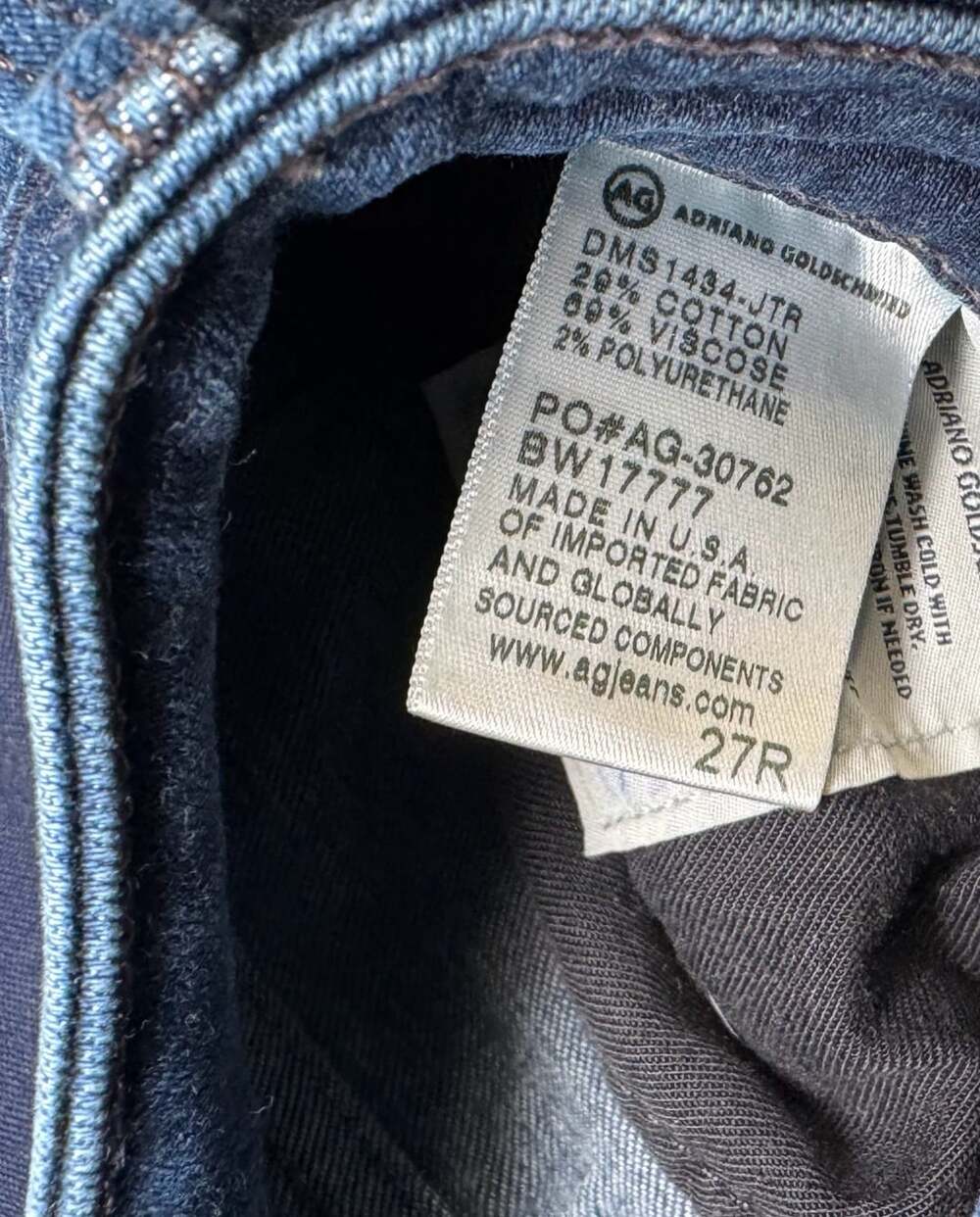 AG Adriano Goldschmied The Prima Size 27R Blue Mid-Rise Cigarette Jeans - Picture 6 of 9